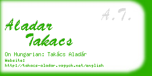 aladar takacs business card