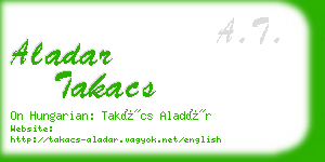 aladar takacs business card